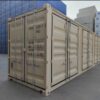 Contenedor High Cube de 40 pies con 4 puertas laterales color beige